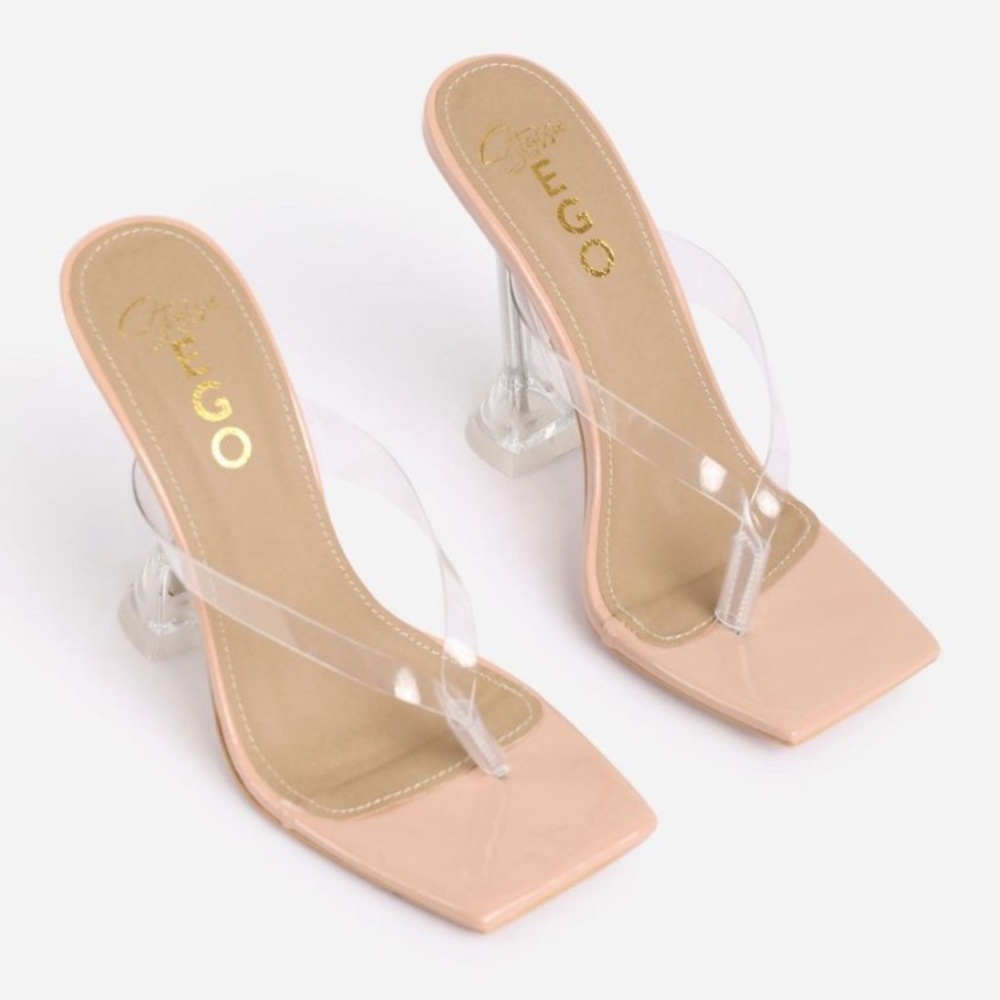 Nude & Clear Heels - Size 11